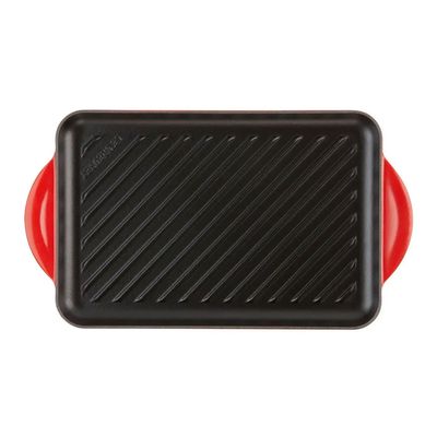 Grelha Retangular Rasa 32 cm Tradicional Vermelho Le Creuset