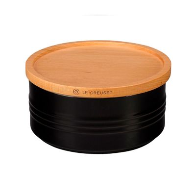 Pote com Tampa 220 ml Preto Black Onyx Le Creuset