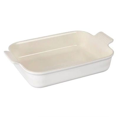 Travessa Retangular Heritage 26 cm Branco Cotton Le Creuset
