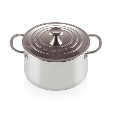 Caçarola Funda com Tampa Signature 3-Ply Aço Inox 20 cm Le Creuset