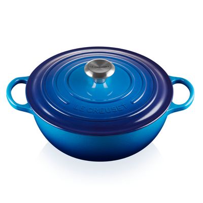 Panela Marmita Gourmet Signature 32 cm Azul Azure Blue Le Creuset