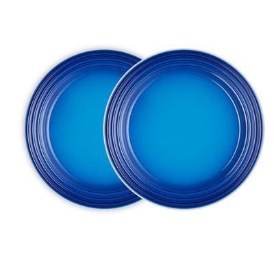 Prato Raso 2 Peças 22 cm Azul Azure Blue Le Creuset