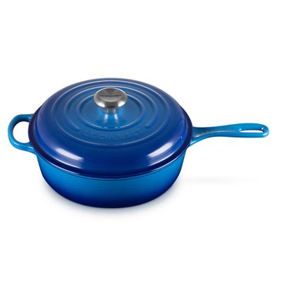 Panela Redonda Cassadou Signature 26 cm Azul Blue Le Creuset