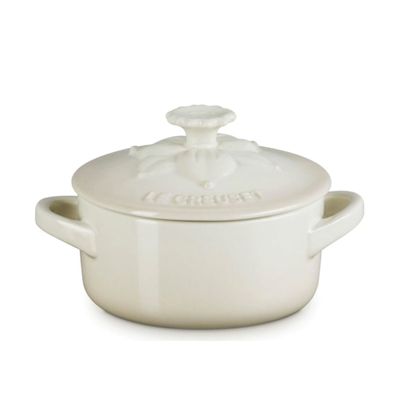Mini Cocotte Cerâmica Jardin 250 ml Branco Meringue Le Creuset