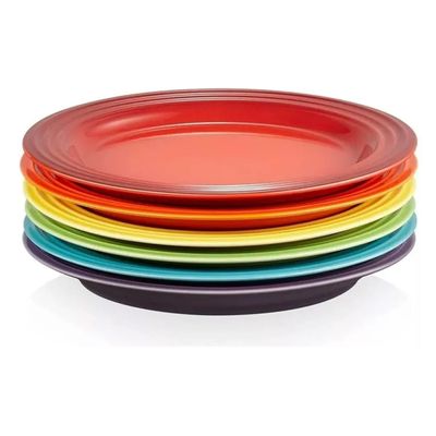 Pratos Raso 6 Peças 22 cm Colorido Le Creuset