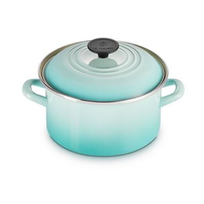 Caçarola Redonda Aço Inox 3,7 Litros 22 cm Azul Cool Mint Le Creuset