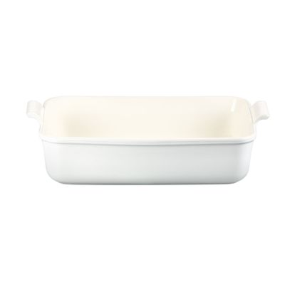 Travessa Retangular Heritage 19 cm Branco Cotton Le Creuset