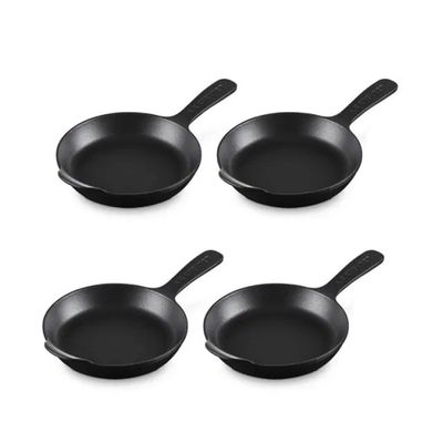 Frigideira Skillet Gourmand Kit 4 Peças 16 cm Preto Matte Black Le Creuset