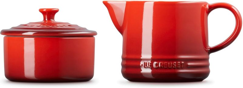 Kit Cream 300 ml e Sugar 250 ml Signature Vermelho Le Creuset 02