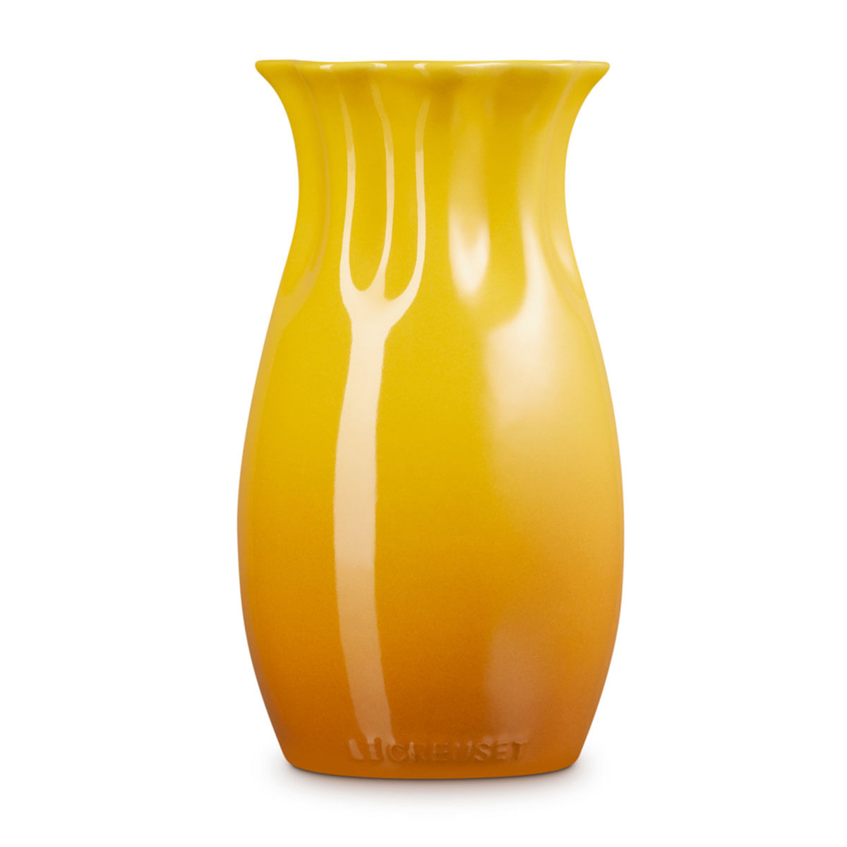 Vaso Flower Cerâmica 580 ml volume 16 cm altura Amarelo Nectar Le