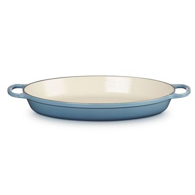 Assadeira Travessa Oval Signature 36 cm Azul Chambray Le Creuset