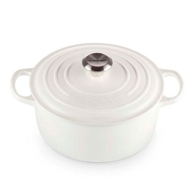 Panela Redonda Signature 20 cm Branco Cotton Le Creuset