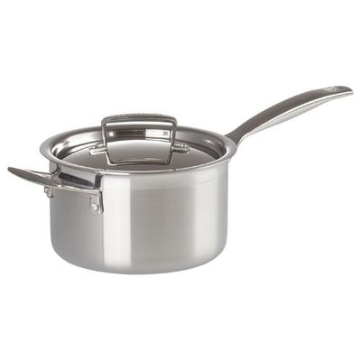 Panela com Cabo 3-Ply Aço Inox 18 cm Le Creuset