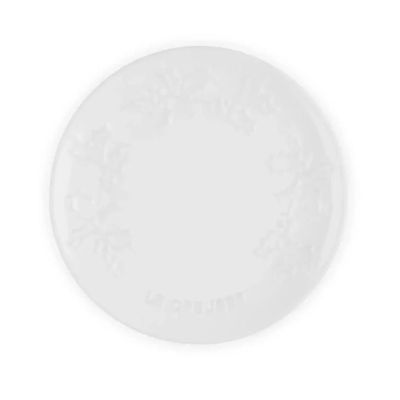 PRATO RASO 19CM SPHERE HOLLY BRANCO