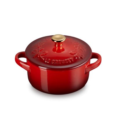 MINI COCOTTE CLC HOLLY PEGFADOR DOURADO 250ML / 10CM  VERMELHO