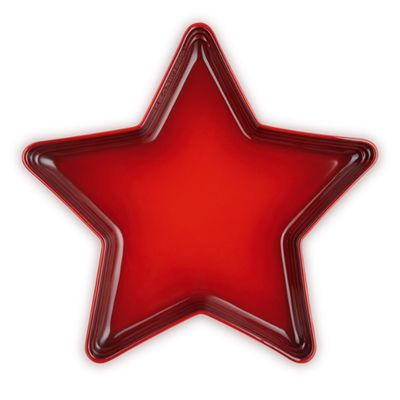 BANDEJA DE SERVIR ESTRELA 36CM VERMELHO