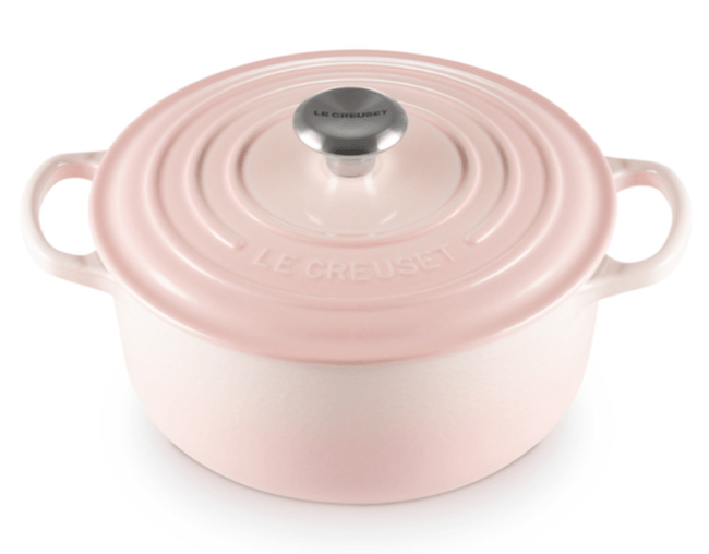 Panela Redonda Signature 20 cm Rosa Shell Pink Le Creuset Perpendicular