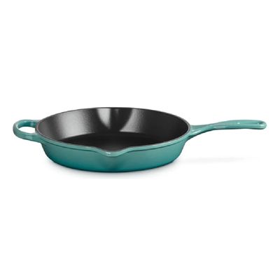 Frigideira Skillet Redonda com Alça Signature 30 cm Azul Bleu Riviera Le Creuset