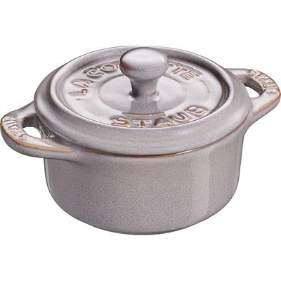 Caçarola Redonda Cerâmica 10 cm Cinza Anciant Staub