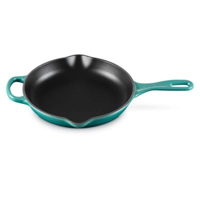 Frigideira Skillet Redonda Signature 23 cm Azul Bleu Riviera Le Creuset