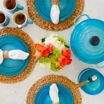 Prato Redondo 27 cm 2 Peças Azul Caribe v2 Le Creuset