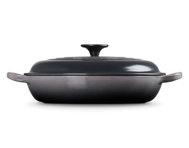 Caçarola Buffet Signature 30 Cm Cinza Flint Le Creuset Lateral