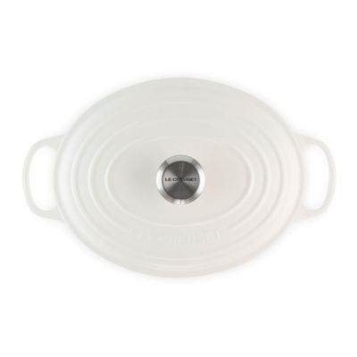 Panela Oval Signature 31 cm Branco Cotton Le Creuset