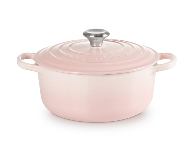 Panela Redonda Signature 20 cm Rosa Shell Pink Le Creuset Diagonal