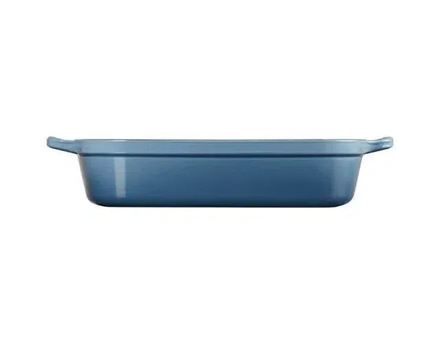 Travessa Retangular com Alça Signature 33 cm Azul Chambray Le Creuset v4