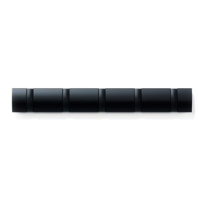 Cabideiro De Parede Flip Com 5 Ganchos Preto Umbra