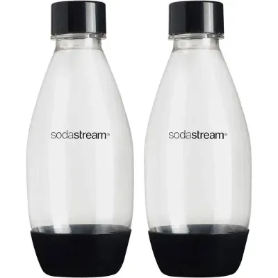 Garrafa Plástica 2 Peças 500 ml Preta Sodastream