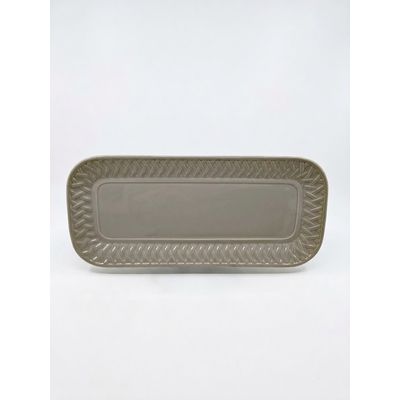 Travessa Retangular Louisiane Taupe 360X175 mm Porcelaine de Limoges Philippe Deshoulieres