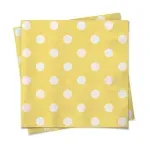 cromus-linha-cores-guardanapo-poa-amarelo-branco-25x25-20-folhas.webp