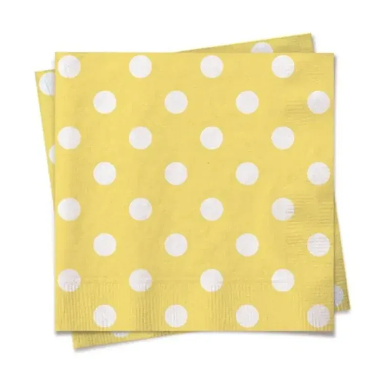 cromus-linha-cores-guardanapo-poa-amarelo-branco-25x25-20-folhas.webp