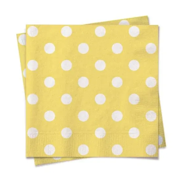 cromus-linha-cores-guardanapo-poa-amarelo-branco-25x25-20-folhas.webp