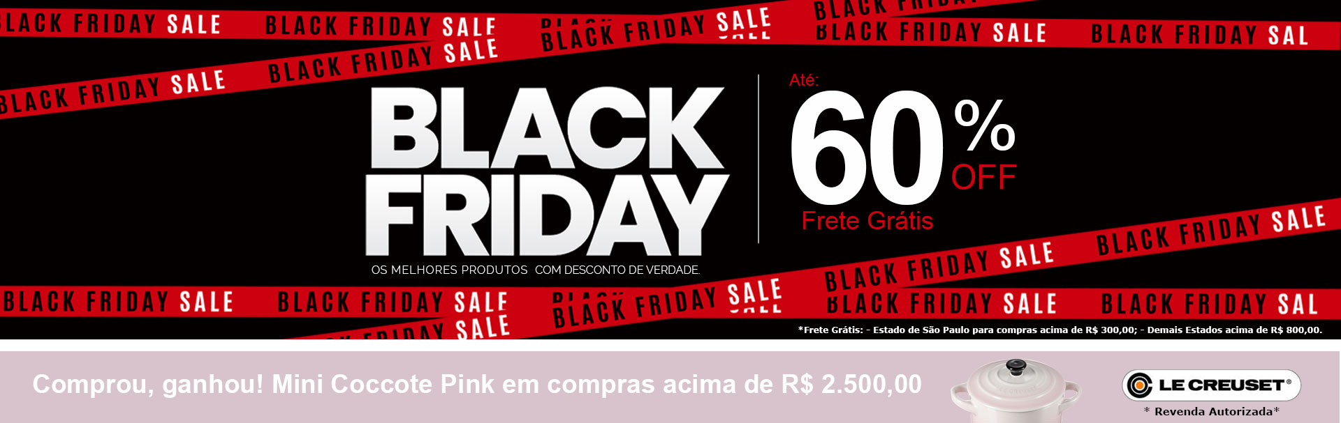 Banner Principal Outlet Até 60 Off